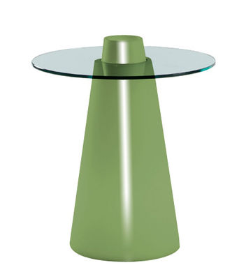Slide Peak Table - H 80 cm. Laquered green