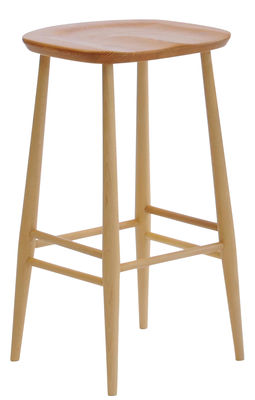 Ercol Bar Stool Bar stool - Wood H 65 cm - Reissue 1950'. Natural wood