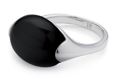 Leonardo Bijoux Eleganza Ring. Black,Polished steel