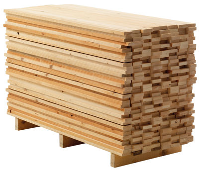 Mogg Ordinaryday (in a wooden factory) Chest of drawers - / 4 drawers - L 135 cm. Natural wood