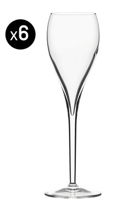 Italesse Privè Champagne glass - Set of 6. Transparent