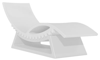 Slide TicTac Reclining chair - with coffee table. White