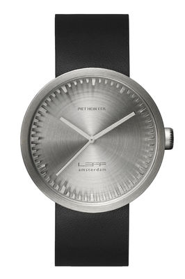 LEFF amsterdam D42 Watch - Leather wristband. Black,Steel
