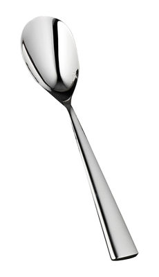 Christofle Vertigo Mocha spoon - By Andrée Putman. Glossy metal