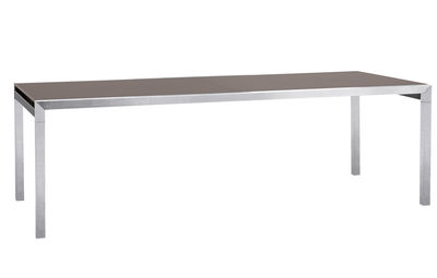 Sifas Ec-Inoks Extending table - L 240 to 340 cm. Glossy metal,Hemp