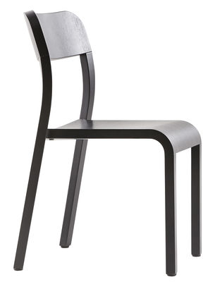 Plank Blocco Stackable chair - Wood. Black