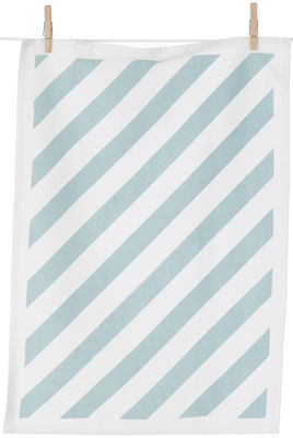 Ferm Living Stripe Tea towel. Water green