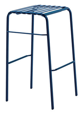 Magis Striped Bar stool - H 78 cm - Plastic alu. Blue