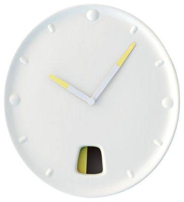 Moustache Guichet Wall clock - Wall clock. Ecru