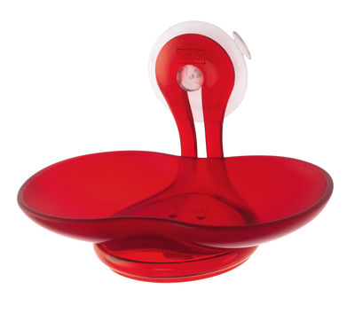 Koziol Loop Soap holder - Soap dish. Transparent red
