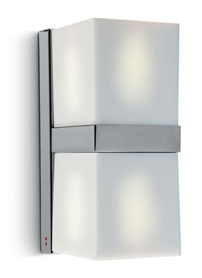 Fabbian Cubetto - White Glass Wall light - Double. White