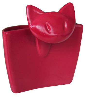 Koziol Mimmi Tea bag holder - Mini pouch hanging. Raspberry red