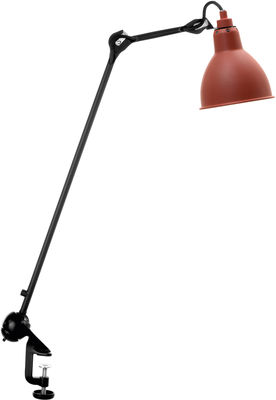 DCW éditions - Lampes Gras N°201 Atchitect lamp - Architect lamp with vice base. Mat black,Matt red