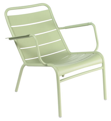 Fermob Luxembourg Low armchair. Lime
