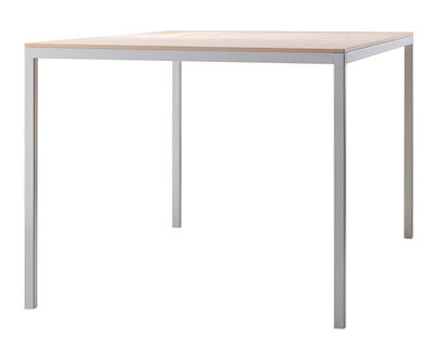 Ondarreta Dry Table - 160 x 80 cm - Wooden top. White,Natural wood