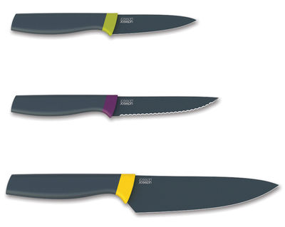 Joseph Joseph Elevate Kitchen knife - Set of 3. Multicoulered