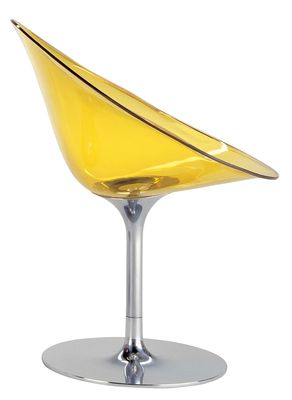 Kartell Ero/S/ Swivel armchair - Polycarbonate. Transparent yellow