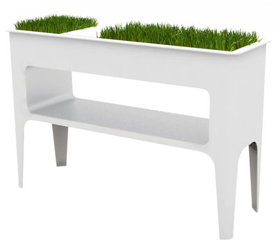 Compagnie Babylone Console - Integrated planter. White