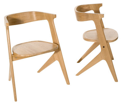 Tom Dixon Slab Stackable chair - Wood. Natural