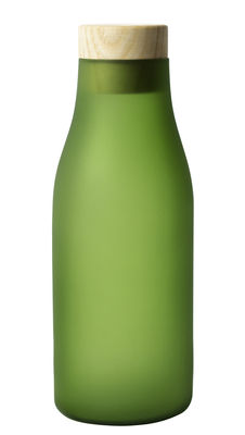 Internoitaliano Gela Carafe - 0,85 L - Wood cap. Frosted green