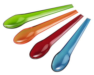 Authentics Eiko Spoon - Assortment of 4 pieces. Blue,Red,Orange,Green