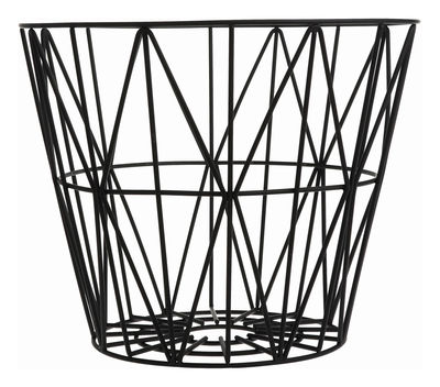 Ferm Living Wire Small Basket - Ø 40 x H 35 cm. Black