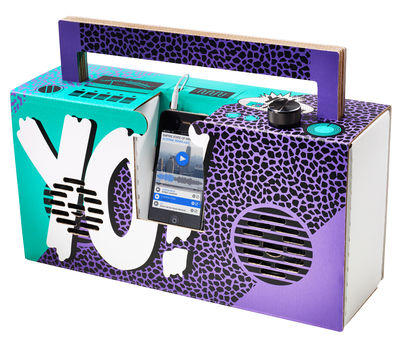 Berlin Boombox Yo! MTV Raps Mobile speaker - Impact - For Smartphone. Purple,Turquoise