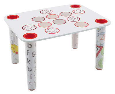 Magis Collection Me Too Little Flare Table top - Model Circle. White,Red