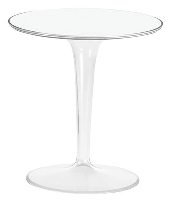 Kartell Tip Top Supplement table. lacquered silver
