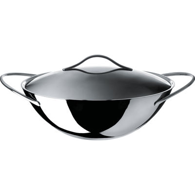 Alessi Domenica Wok - With lid - Ø 34 cm. Stainless steel
