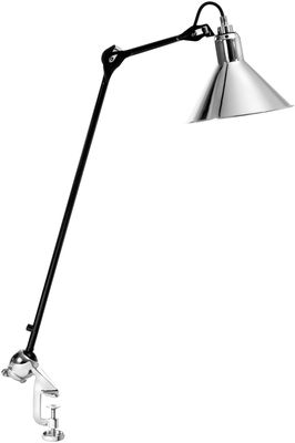 DCW éditions - Lampes Gras N°201 Atchitect lamp - Clamp base. Chromed