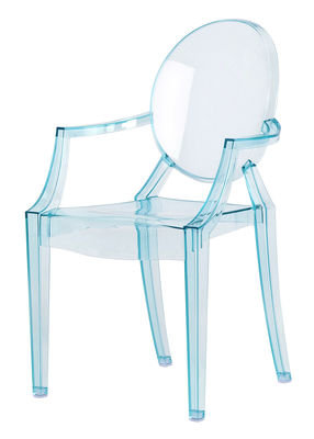 Kartell Lou Lou Ghost Children armchair. Transparent blue
