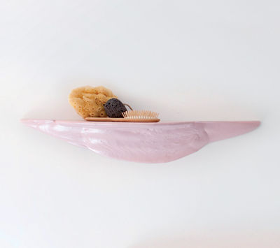 Moustache Mousse Shelf - Ceramic. Pale pink
