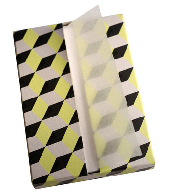 Napkiss Les Géométriques N°1 Paper towel. Black,Acid yellow