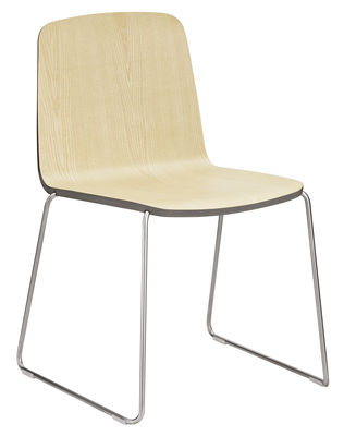 Normann Copenhagen Just Stackable chair - Wood. Grey,Chromed,Ash