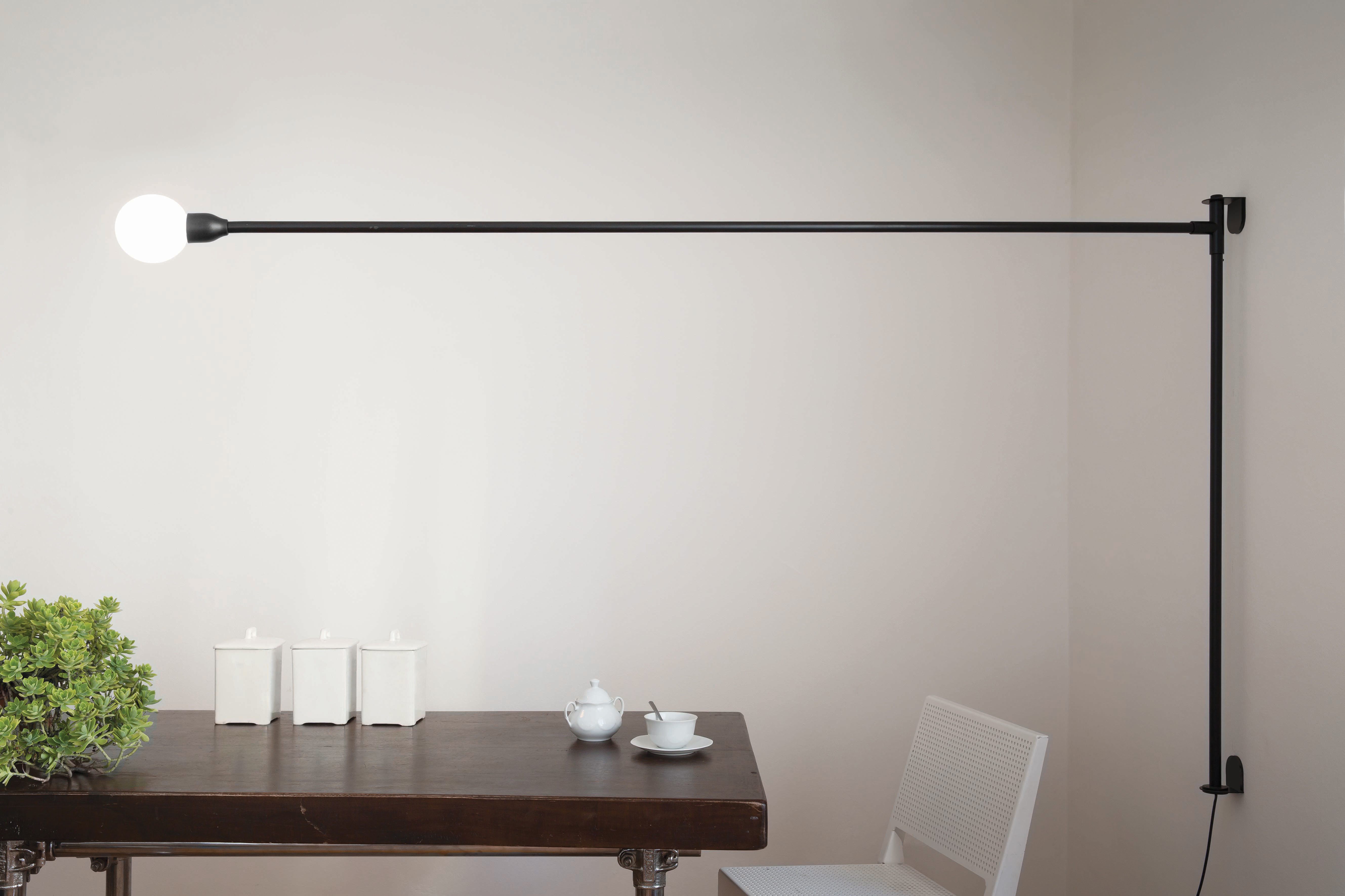 Potence Pivotante By Charlotte Perriand Wall Light With Plug Black By Nemo