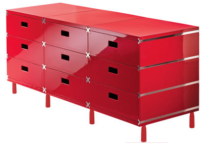 Magis Plus Unit Storage - 9 drawers. Red