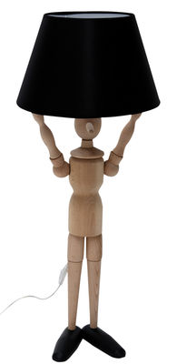 Valsecchi 1918 Pinocchio Lamp. Black,Natural wood