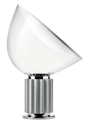 Flos Taccia Table lamp. White,Transparent,Polished aluminium