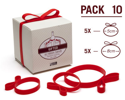 Pa Design Gifted Elastic - ribbon / For gifts - Set of 10. Red