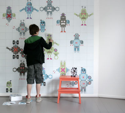 ixxi Wallpaper Robot Decorative pannel. Multicoulered