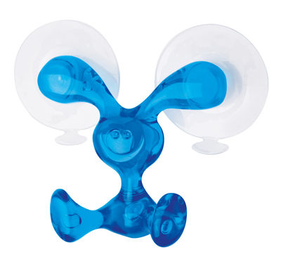 Koziol Bunny Wall hook - With suction. Transparent caribbean blue