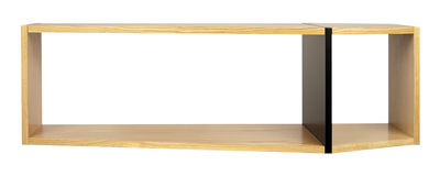 POP UP HOME Rectangular Shelf - L 120 x H 35 cm. Black,Oak