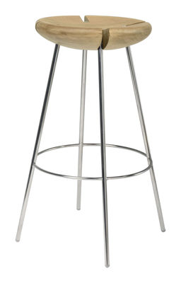 Objekto Tribo Bar stool - H 76 cm - Wood & metal legs. Natural oak