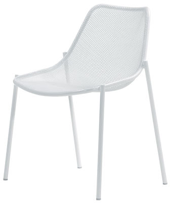 Emu Round Stackable chair - Metal. White