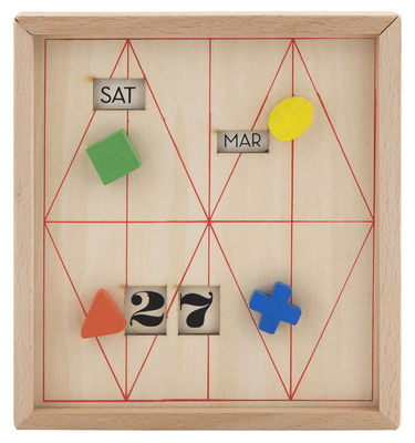 KIKKERLAND Perpetual calendar - Box. Multicoulered,Wood