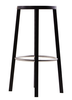 Plank Blocco Bar stool - Wood - H 76 cm. Black