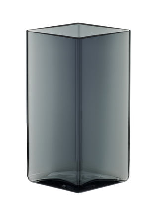 Iittala Ruutu Vase - by Ronan & Erwan Bouroullec / 11,5 x 18 cm. Storm grey
