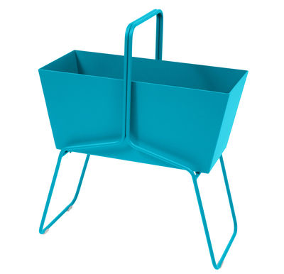 Fermob Basket Planter - L 70 x H 84 cm. Turquoise