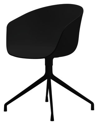 Hay About a chair Swivel armchair - 4 legs. Black